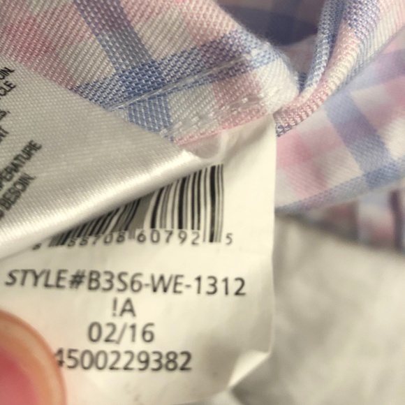 Black Brown 1826 Tattersall Blue&Pink Dress Shirt - Picture 6 of 6